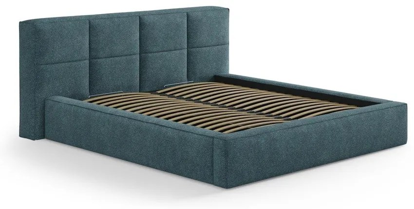 Modré čalúnené čelo postele 209x100 cm Darren – Micadoni