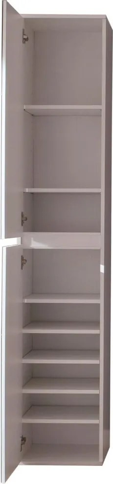 Zrkadlová viacúčelová skriňa s policami Mirror, 37 cm, biela