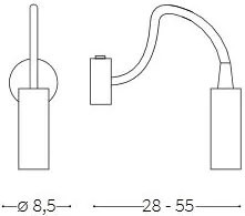 IDEAL LUX LED nástenná lampa FOCUS, biela