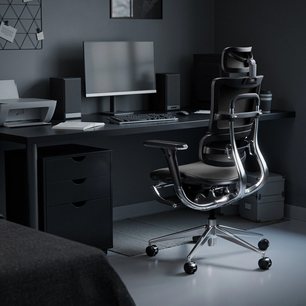 Kancelárska ergonomická stolička Diablo V-Master, čierno-šedá