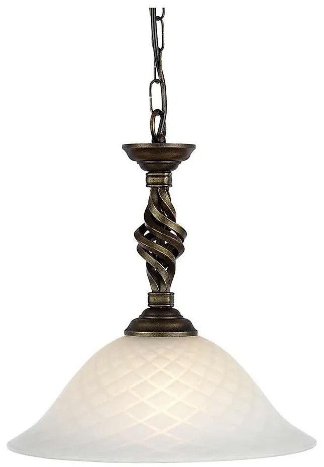 Elstead PB-P-BLK-GOLD - Luster na reťazi PEMBROKE 1xE27/60W/230V