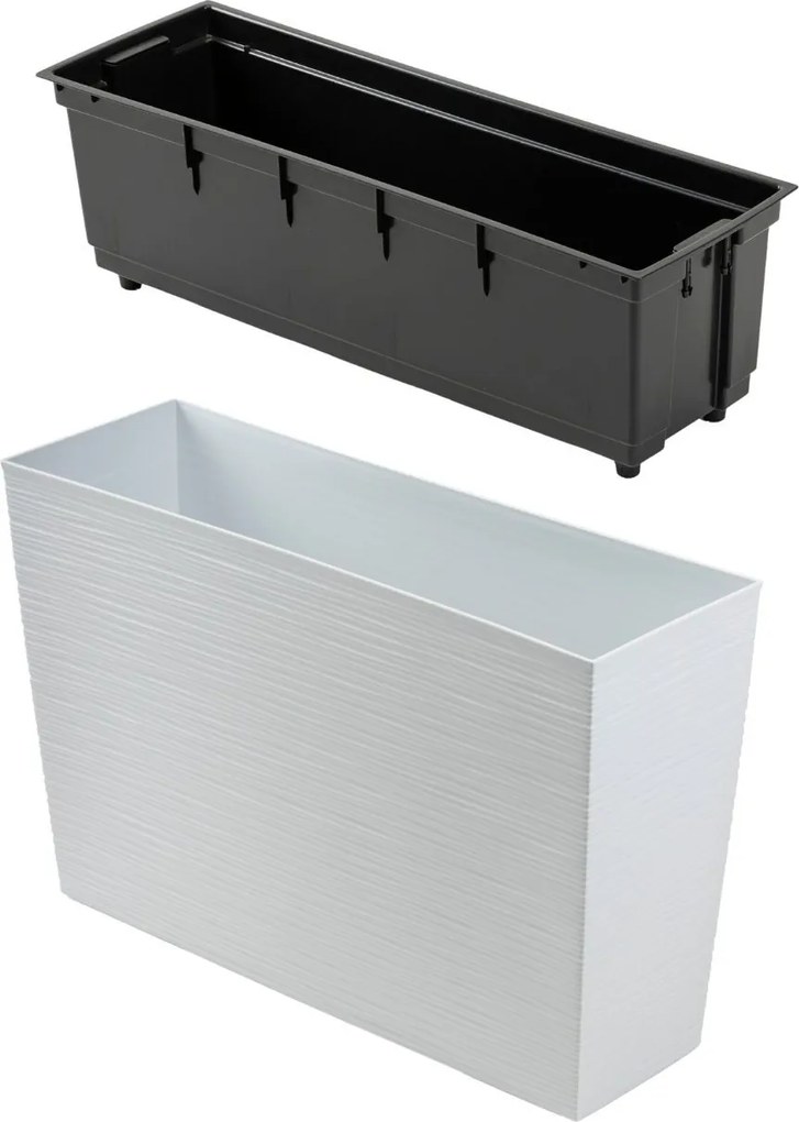 Plastový květináč Bloom Riflo 36,2x56,1 cm bílý