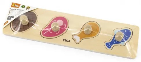 Prvé puzzle s rúčkami Viga 44533 jedlo