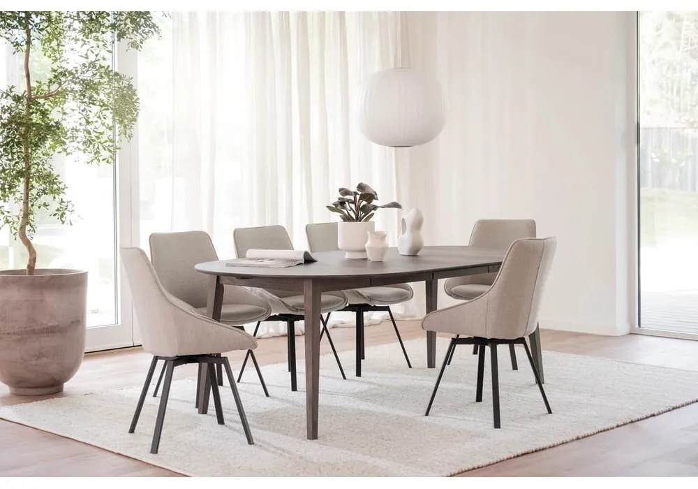 Okrúhly rozkladací jedálenský stôl z dubového dreva ø 120 cm Filippa – Rowico