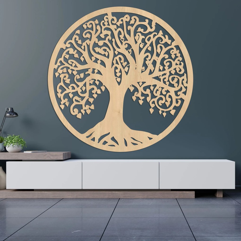Vyrezávaný drevený obraz na stenu strom života - ARBOR: HDF - Javor 20 cm 4487-95301 HDF0211