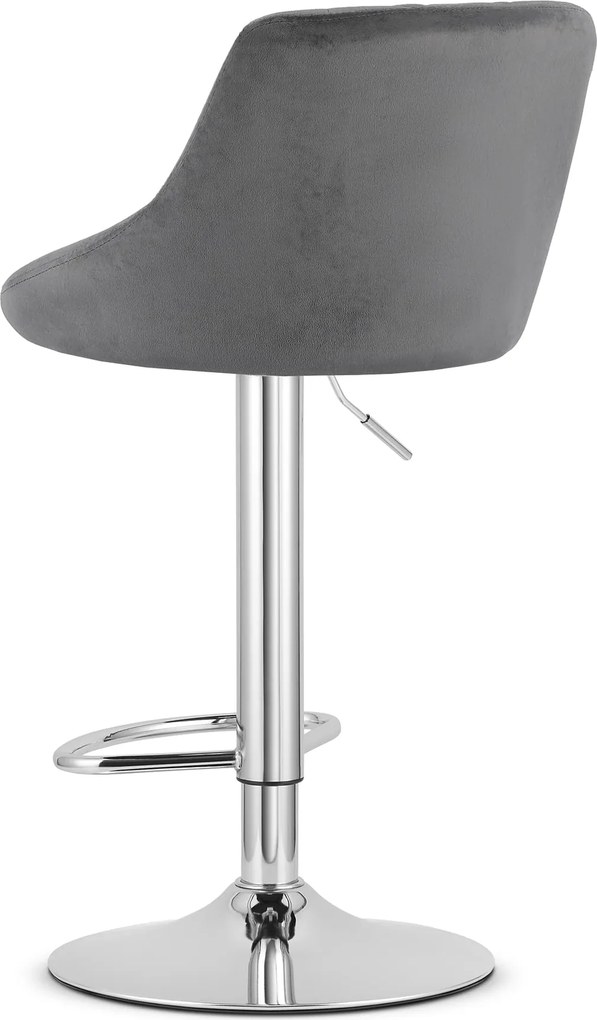 AKCIA Sivá barová stolička VELVET KAST II. akosť