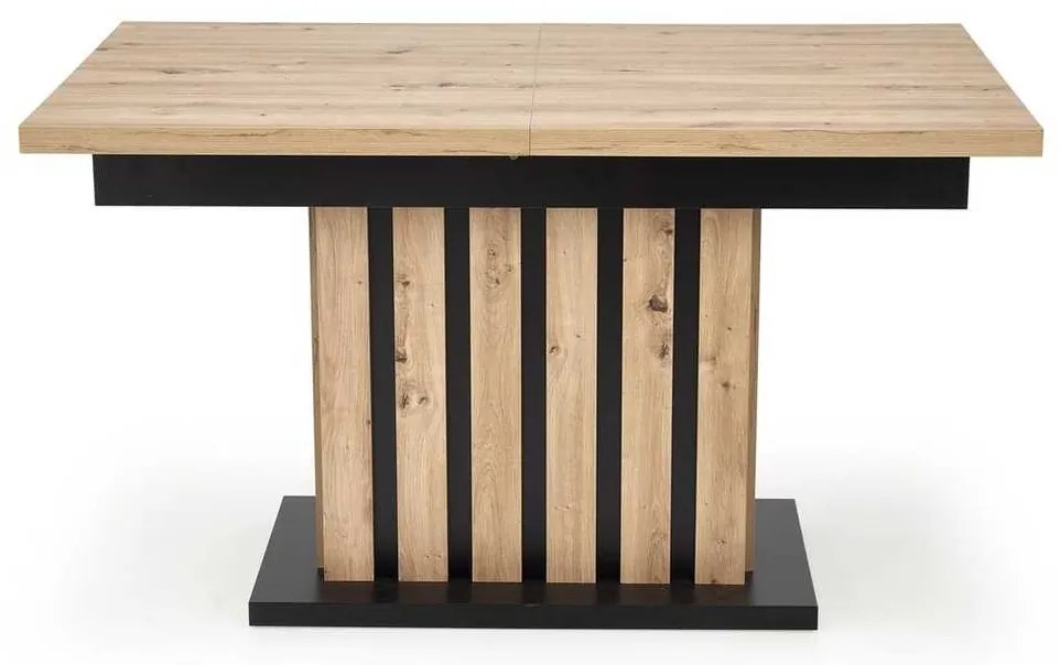 Jedálenský stôl Lamello 160 cm, dub artisan / čierna