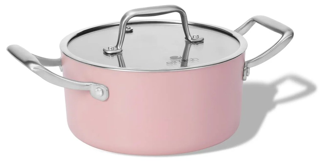 Elmich Nepriľnavý keramický hrniec Vital Ø 18 cm (2L) - ružová