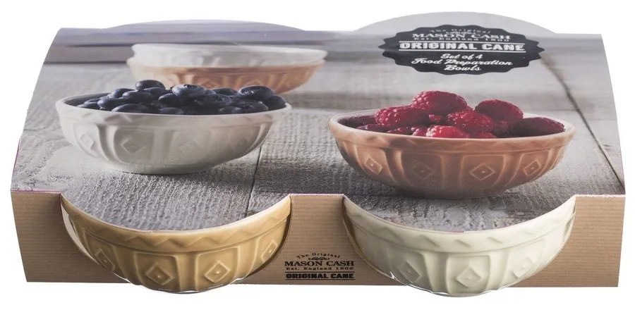 Biele/béžové kameninové misky v súprave 4 ks 200 ml Original Cane – Mason Cash