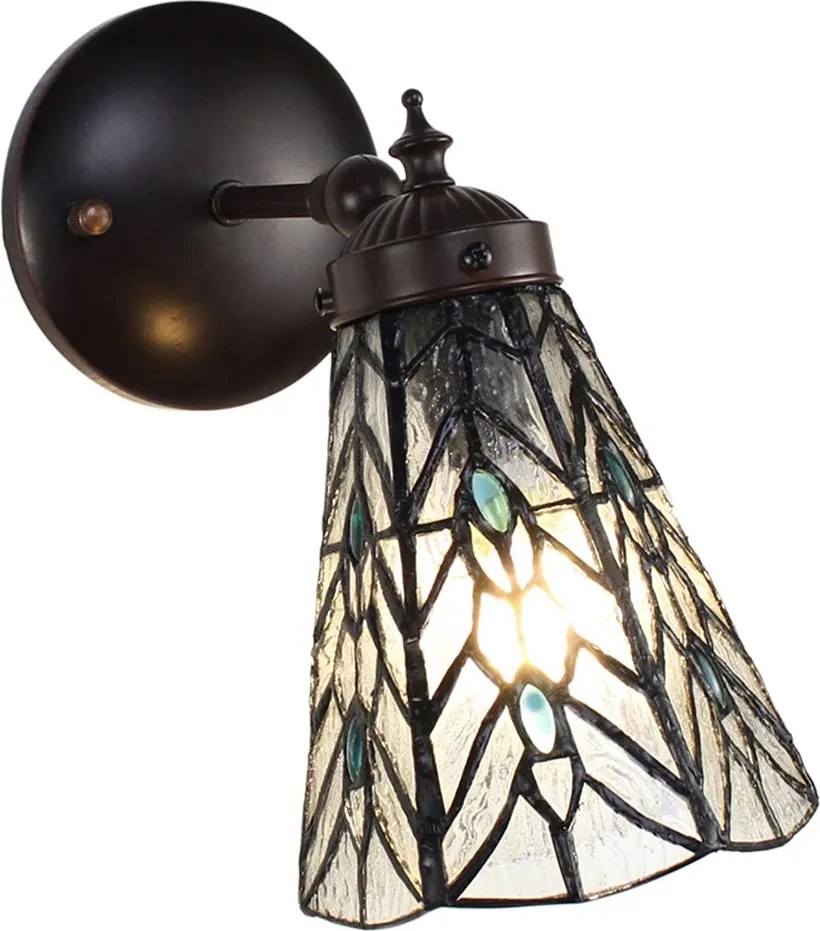 Nástenná lampa Tiffany Venne grey - 17*12*23 cm E14/max 1*40W