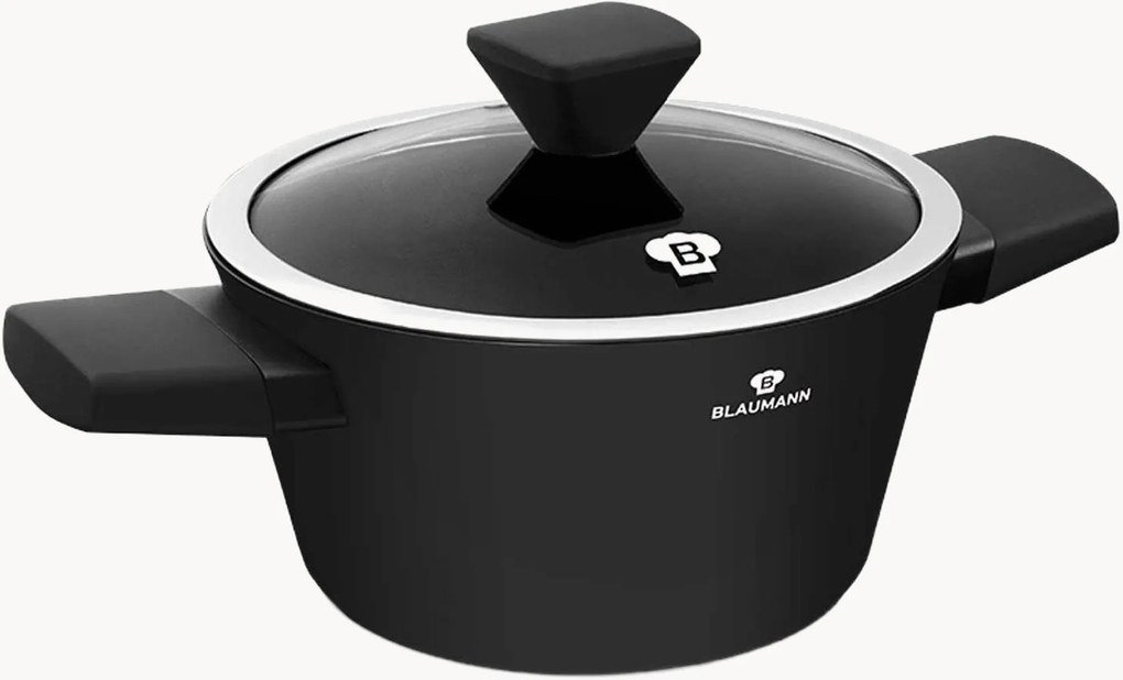 Nepriľnavý hrniec's pokrievkou Matte Black