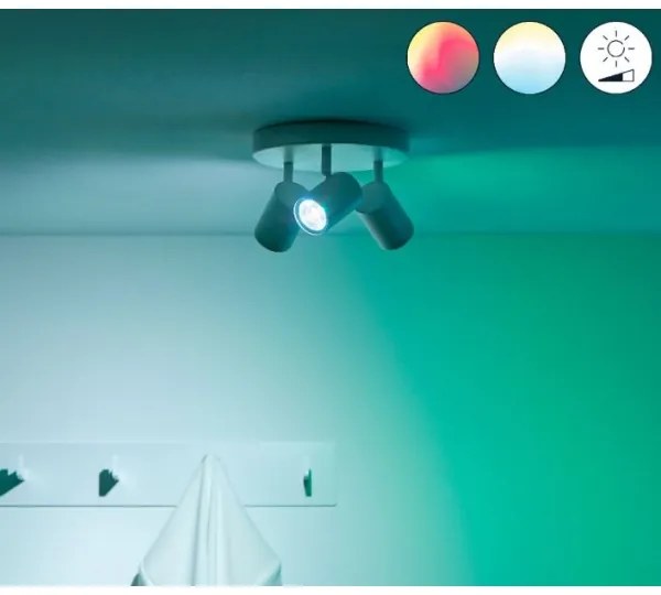 WiZ - LED RGBW Stmievateľné bodové svietidlo IMAGEO 3xGU10/4,9W/230V biela Wi-Fi