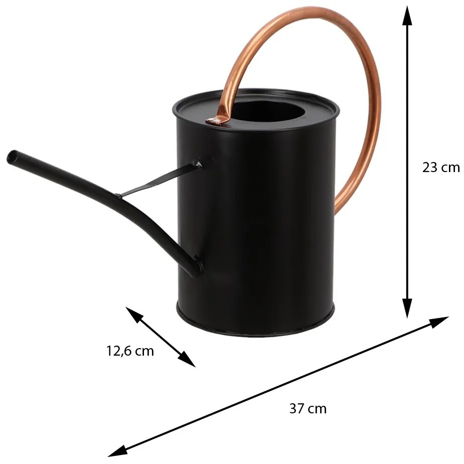 Kanva na polievanie Black, 1,65 l, čierna