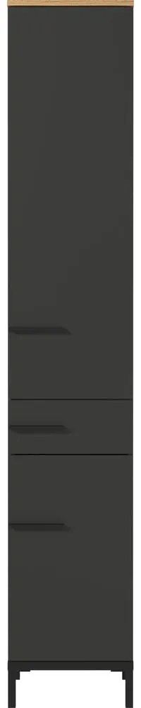 Tmavosivá vysoká kúpeľňová skrinka v dekore duba 34x34 cm Yonkers - Germania