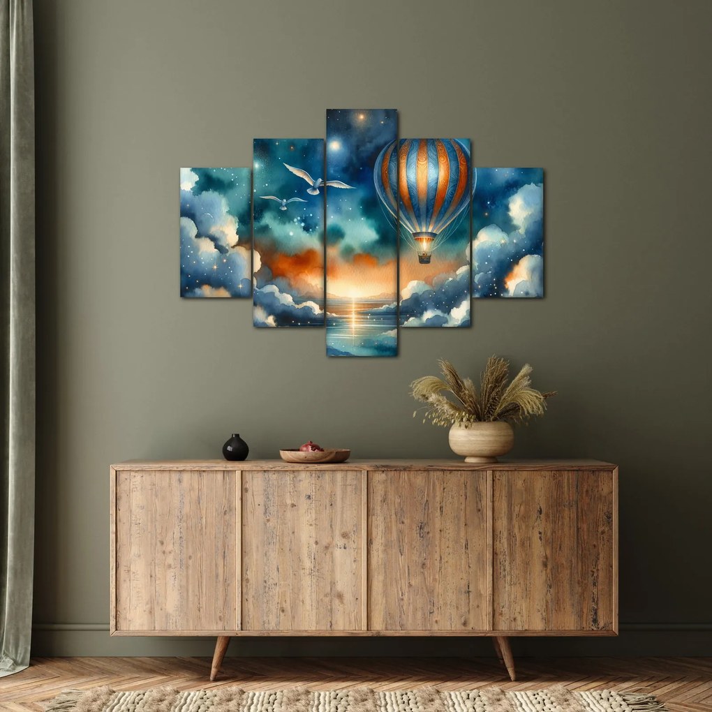 Obraz - Lietať nočnou oblohou (150x105 cm)
