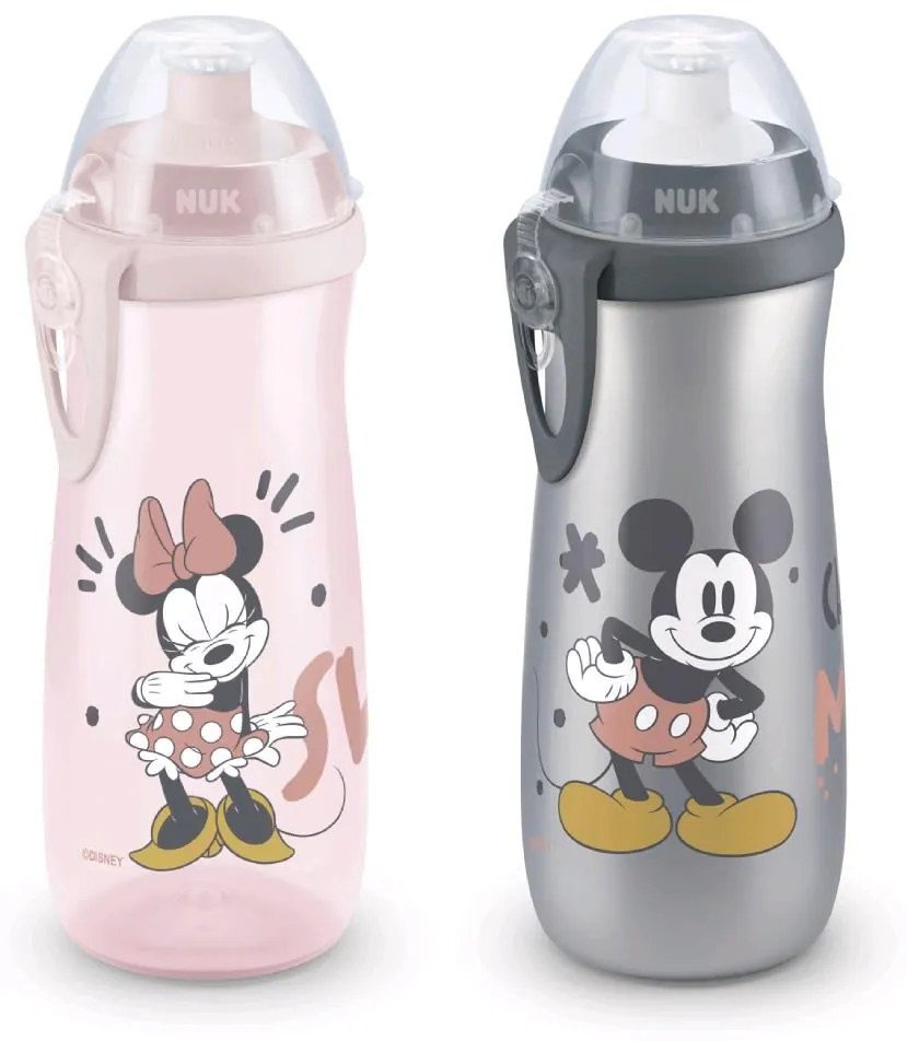 Detská fľaša NUK Sports Cup Disney Mickey 450 ml red