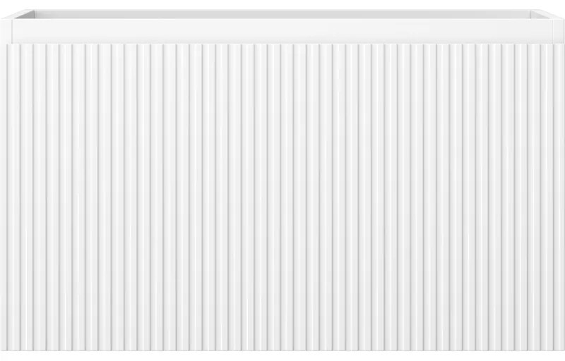 Mexen Rivel, kúpeľňová skrinka 80 cm, 1 zásuvka, drážkovaná, biela matná, 91A20-08047-1-BF01