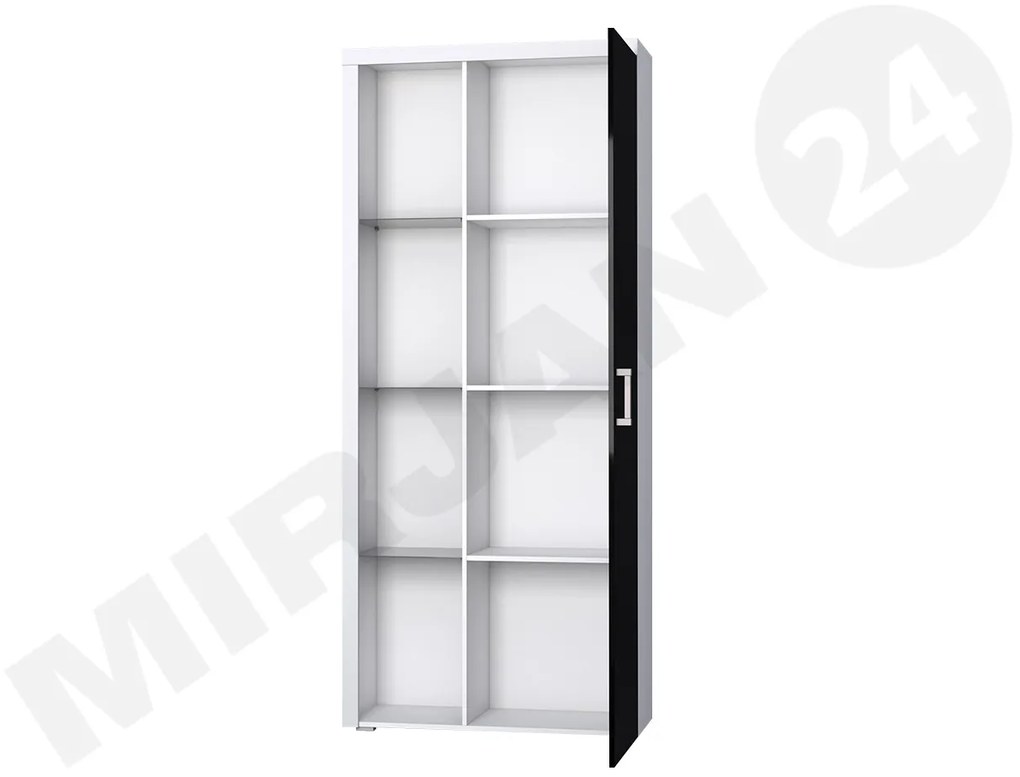 Vitrína Magnolia MA2 (biely + čierny lesk) (osvetlenie LED biele). Vlastná spoľahlivá doprava až k Vám domov. 1058276