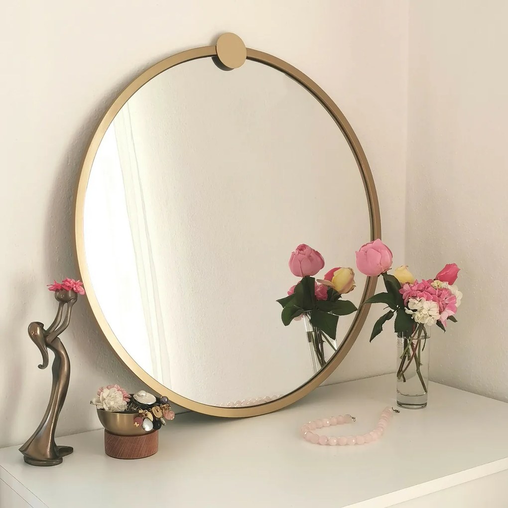 Zrkadlo Gold Metal Ayna 60 cm