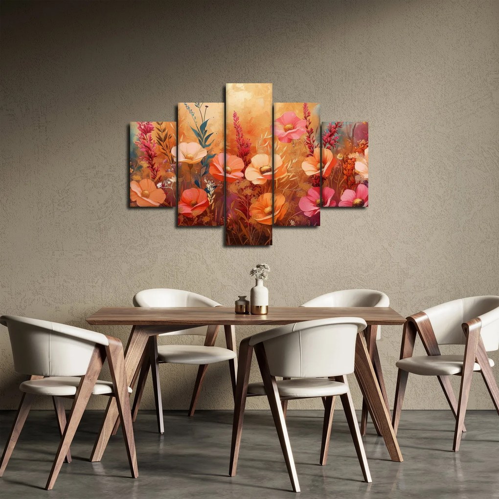 Obraz - Lúčne kvety, maľba (150x105 cm)