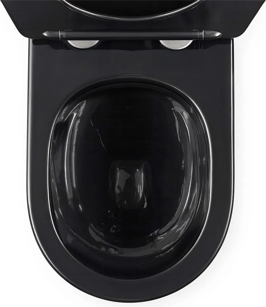 Závesná WC misa Rea Carlo Mini Tornado Black Brush Gold
