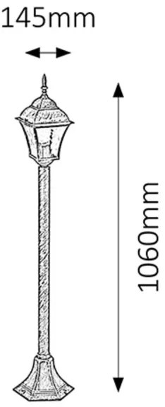 Rabalux 8395 - Vonkajšia lampa TOSCANA 1xE27/60W/230V