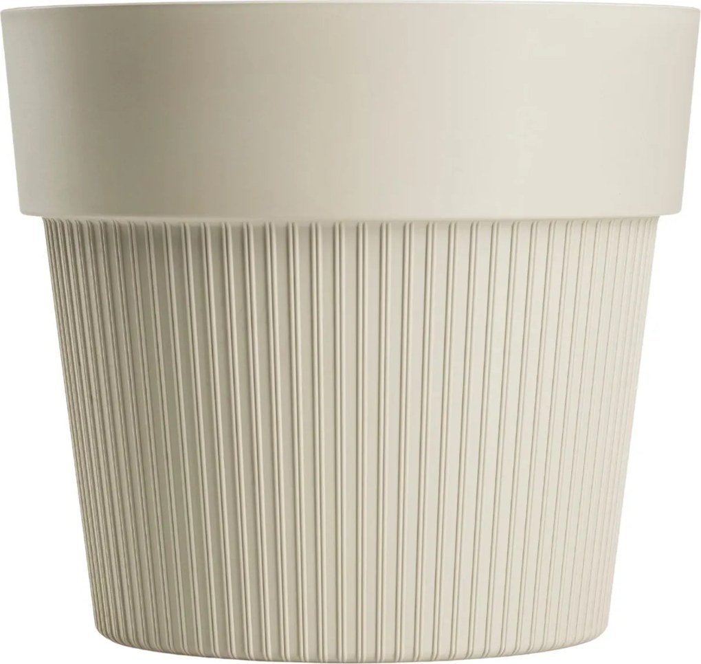 PLASTOVÝ KVETINÁČ SILVA LINE 16X14 CM BÉŽOVÁ