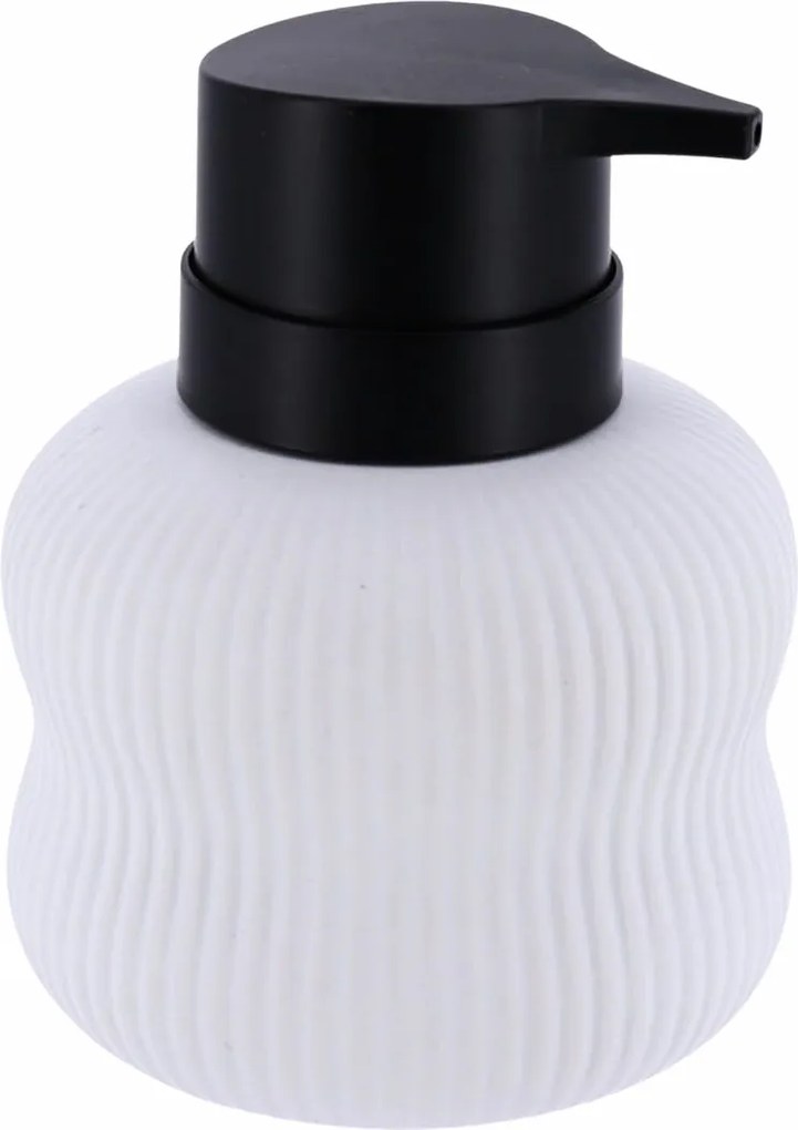 Dávkovač mydla Ceran, biela/s čiernymi prvkami, 300 ml