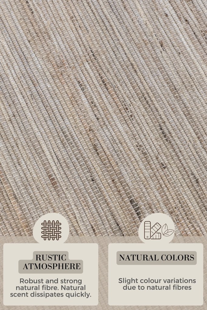 Hanse Home, Kusový koberec Handloom 105962 Dhaka Grey Brown, 190x280, béžová, chodba / predsieň