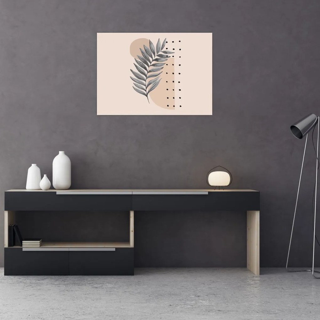 Sklenený obraz - Ilustrovaný list N⁰2 (70x50 cm)