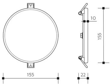 Panlux PN14300007 Podhľadové LED svietidlo Downlight Round 12 W, prírodná biela