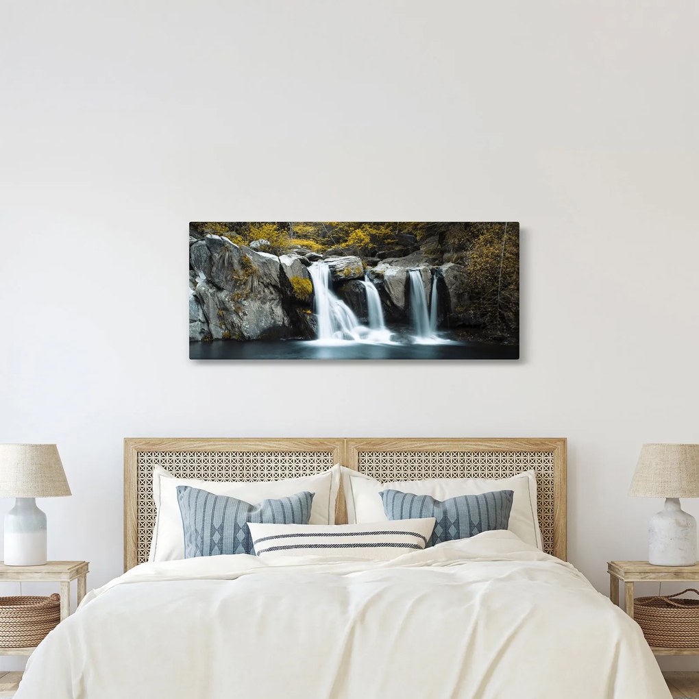 Obraz - Vodopády, Lushan, Čína (120x50 cm)