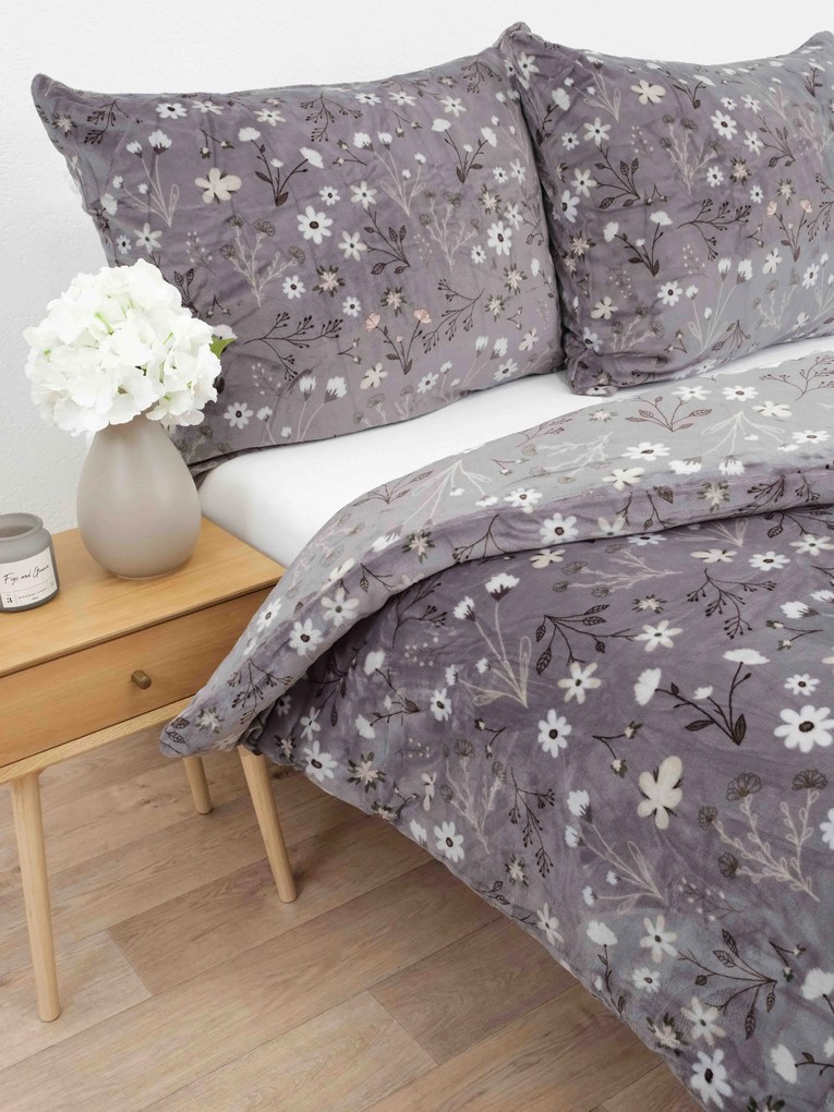 Obliečky mikroplyš Exclusive – Vanessa sivá