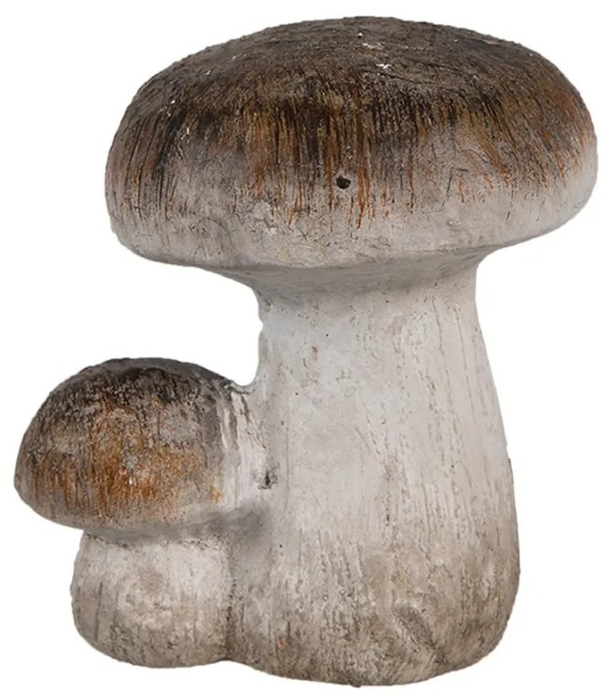 Béžovo-hnědá keramická dekorace houby Houba - 6*5*7 cm