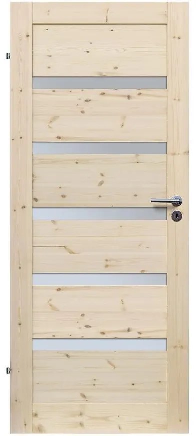 Dvere vnútorné Wezuwiusz 5S 70Ľ  so sukmi nelakované zámok na kľúč
