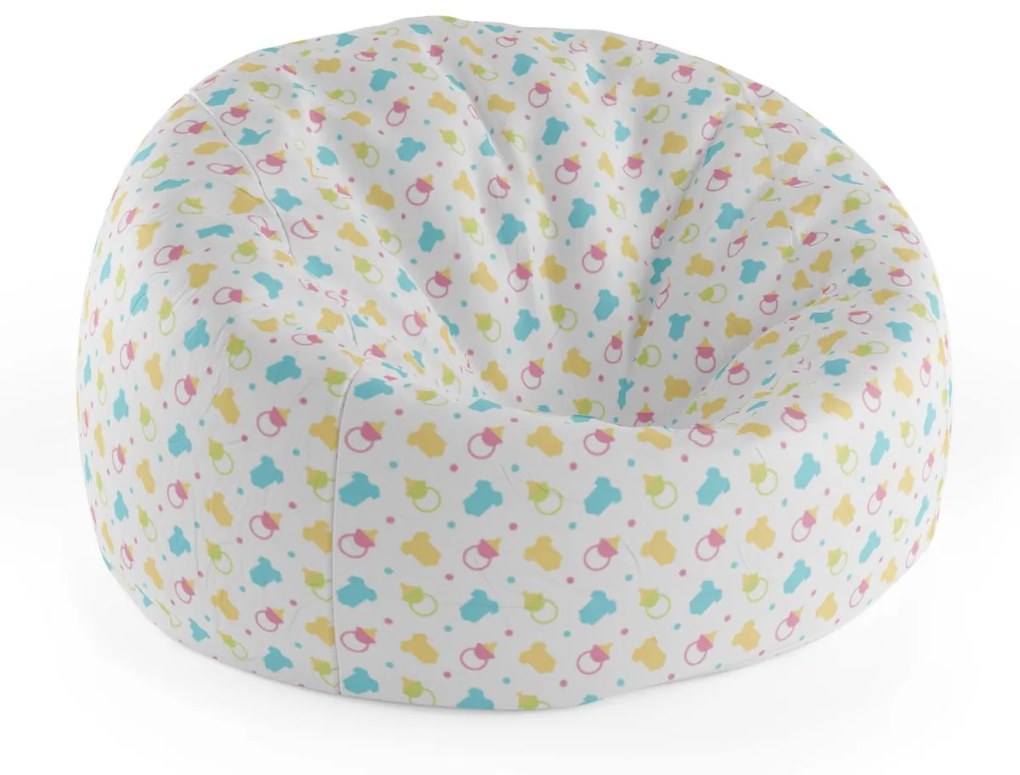 Sablio Sedací vak Cocoon Cumlíky a body - 75 x 45 x 35 cm