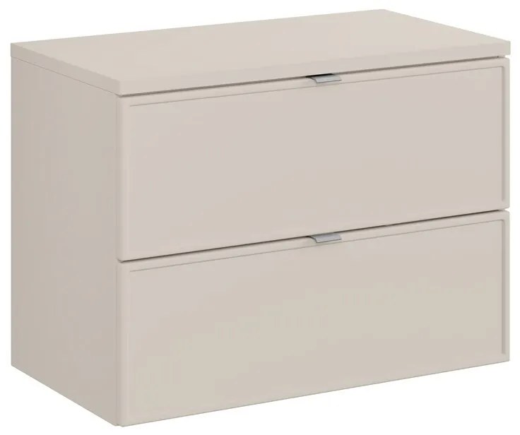 Závěsná skříňka pod umyvadlo Bella Cashmere I s deskou 80 cm kašmír