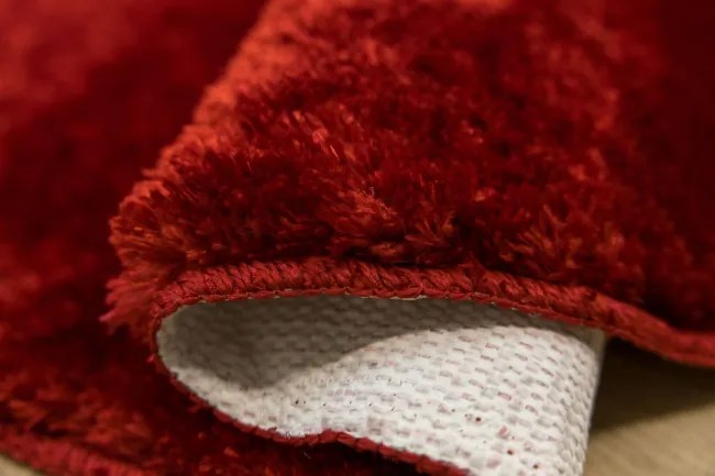 Kúpeľňový koberček Malmo červený, kruh