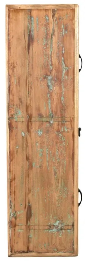 furniture-nabytek.cz - Masívna kúpeľňová skrinka Kalkata z recyklovaného dreva, lakovaná, viacfarebná – 35×35×125 cm