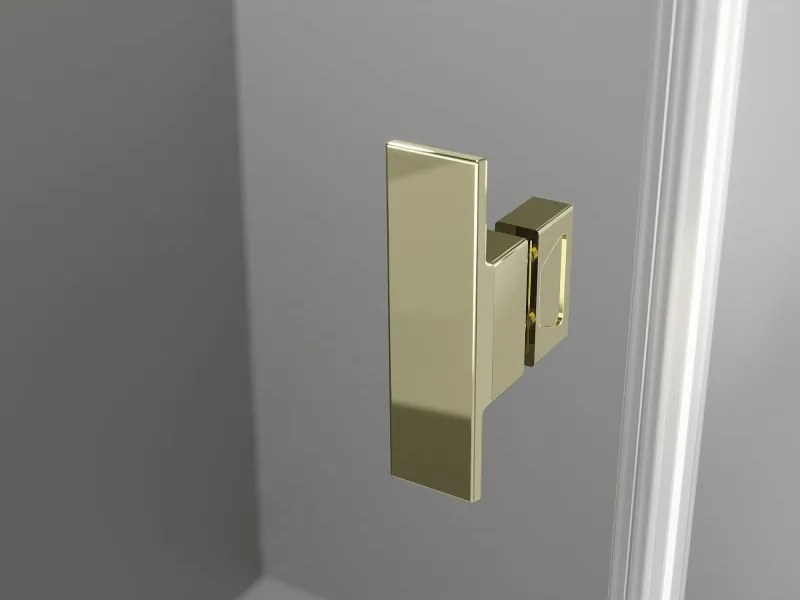 Mexen Mist T, sprchový kút s krídlovými dverami, 100 x 120 cm, 8mm číre sklo, zlatý lesklý profil, 8A4T-100-120-50-00