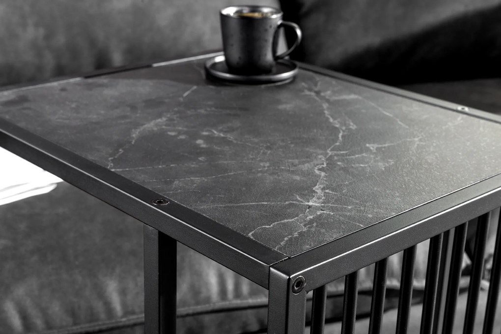 Príručný stolík na architektúru 60 cm mramorový vzhľad