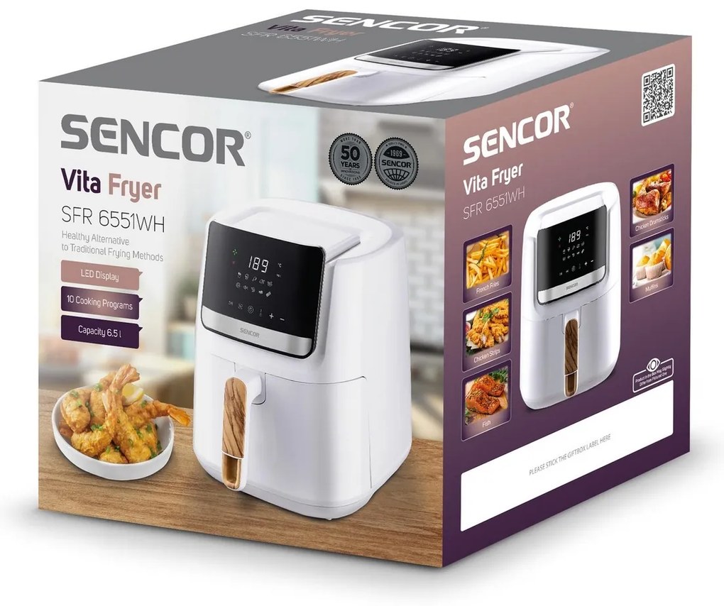 Sencor SFR 6551WH teplovzdušná fritéza