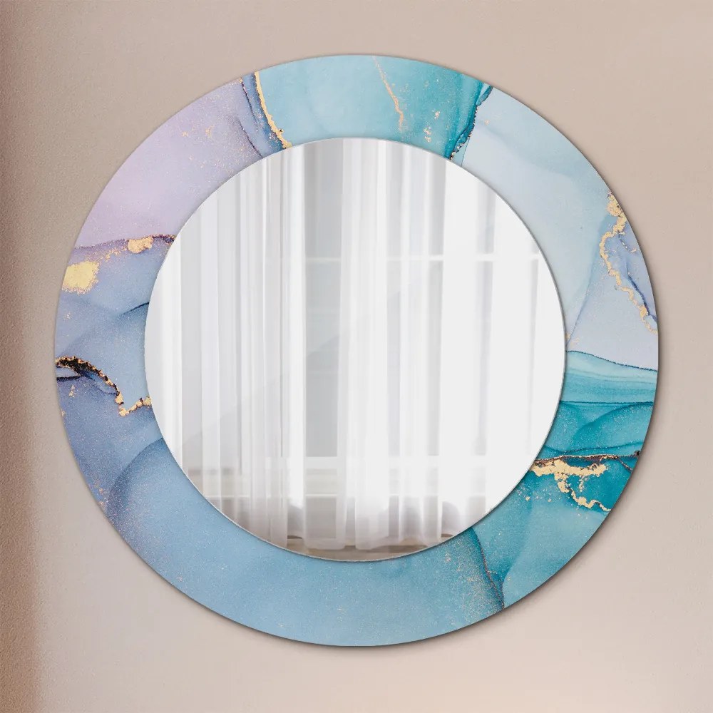 Okrúhle ozdobné zrkadlo Abstraktná tekutina fi 50 cm