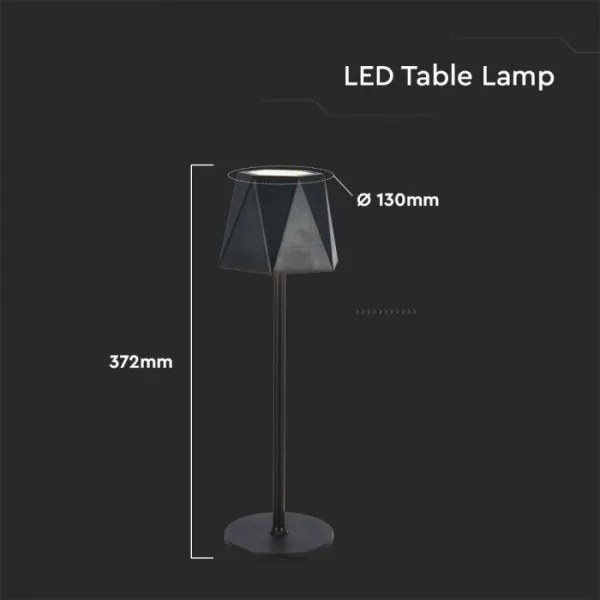 LED Stmievateľná dobíjacia stolná lampa LED/4W/5V 3000-6000K 1800 mAh čierna