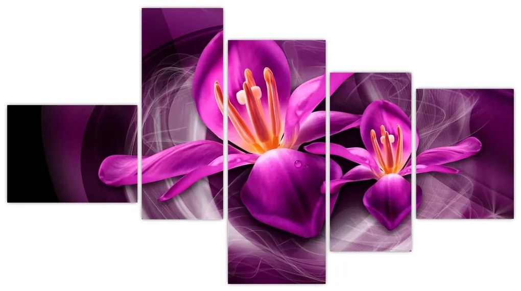 Abstraktný obraz kvetín