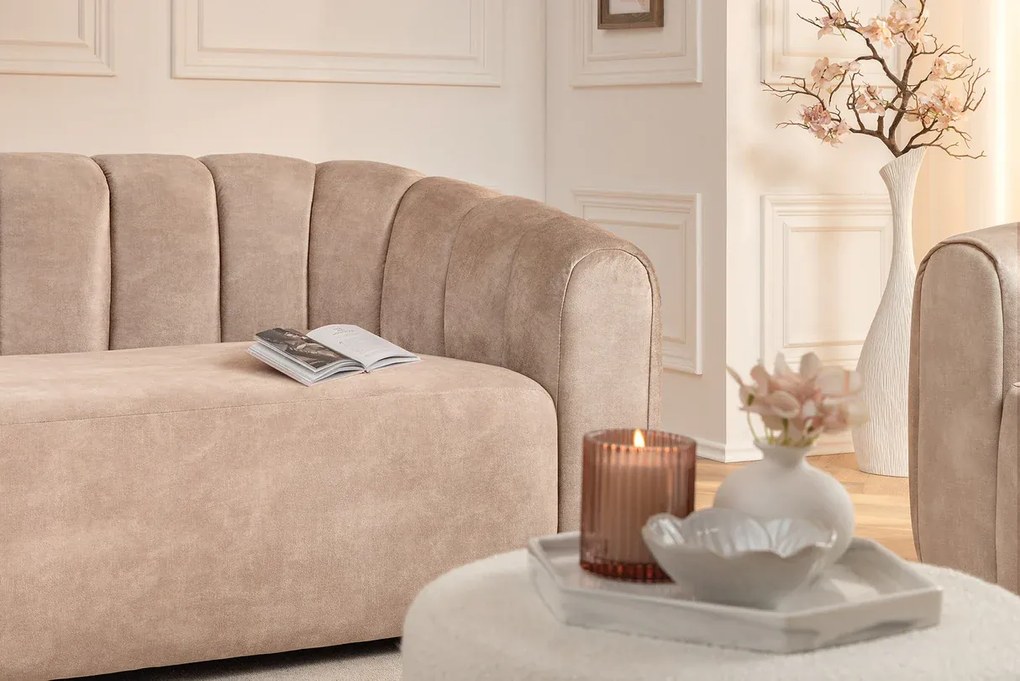 Pohovka BABYLON 200 cm velvet béžová