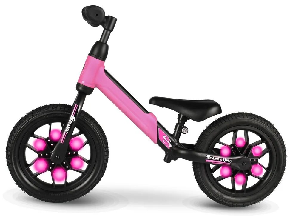 Detský balančný bicykel Qplay Spark ružový
