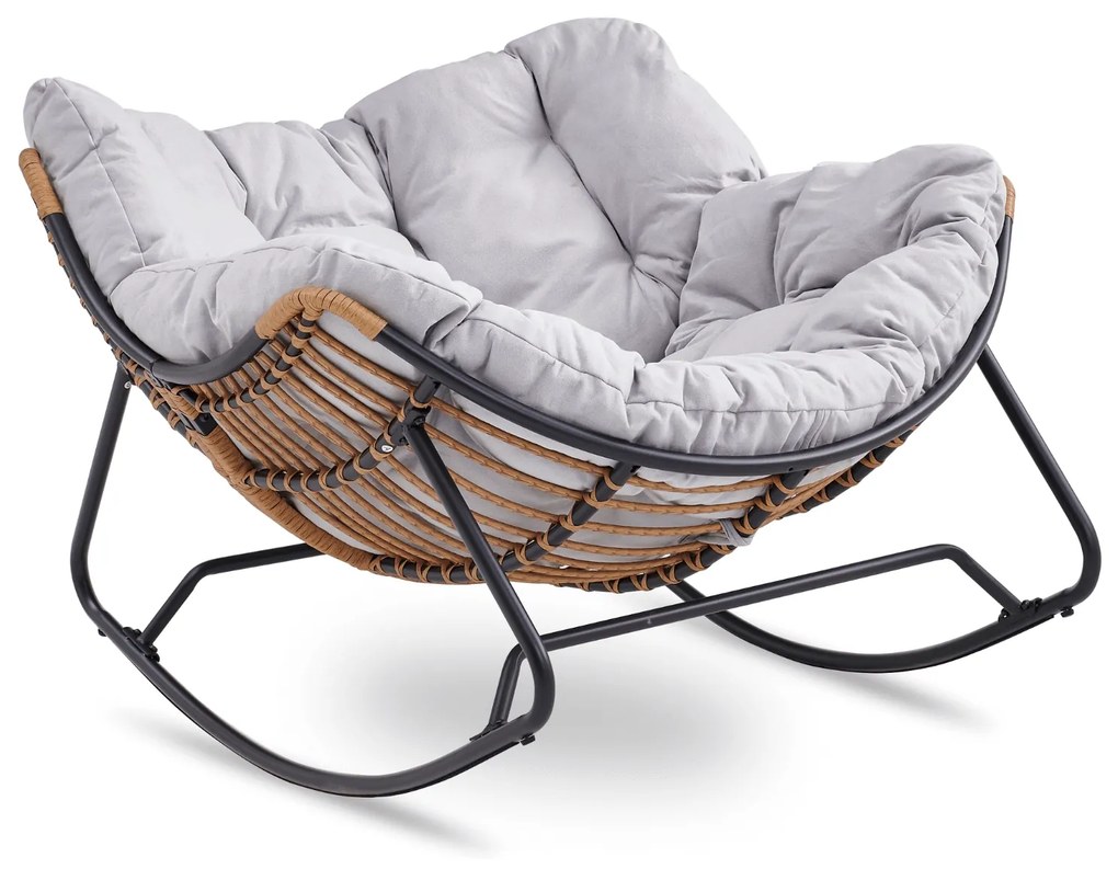 PROXIMA.store - Dizajnové hojdacie záhradné kreslo ELTON FARBA: zelená