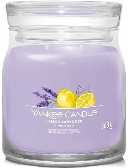 Yankee Candle vonná sviečka Signature v skle stredná Lemon Lavender, 368 g, M