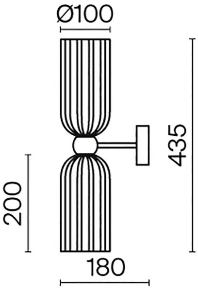 Maytoni MOD302WL-02GR - Nástenné svietidlo ANTIC 2xE14/40W/230V zlatá/šedá
